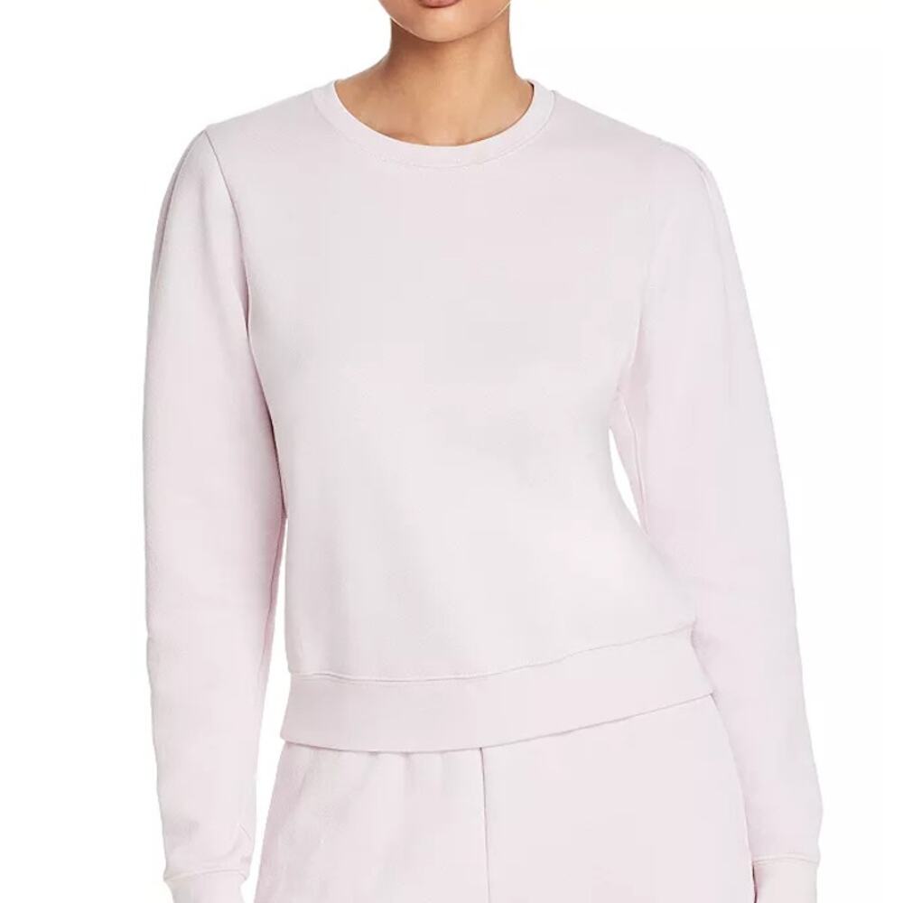 A.L.C. XS Pink Cozy Ribbed Hem Crew Neck Pullover Sweatshirt NWT B70